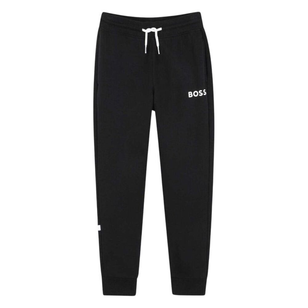 Boss Childrens/Kids Wordmark Slim Joggers / Black